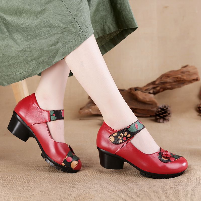 Leopard Print Heels - รองเท้าส้นเตารีดคุณภาพสูงหรูหราสำหรับผู้หญิงรองเท้ามีส้นลายดอกไม้รองเท้ารัดส้น2024สำหรับผู้หญิง