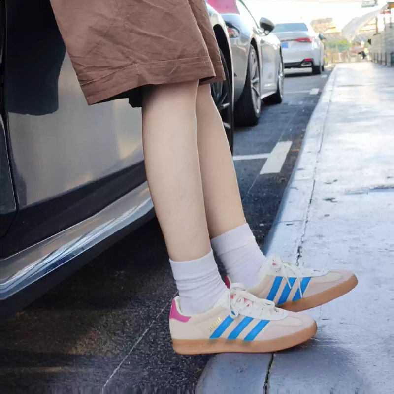 Women'S Shoes Pink Adidas - Adidas JQ0010 รองเท้าลำลองผู้หญิงสไตล์วินเทจ สีเบจ น้ำเงิน ชมพู