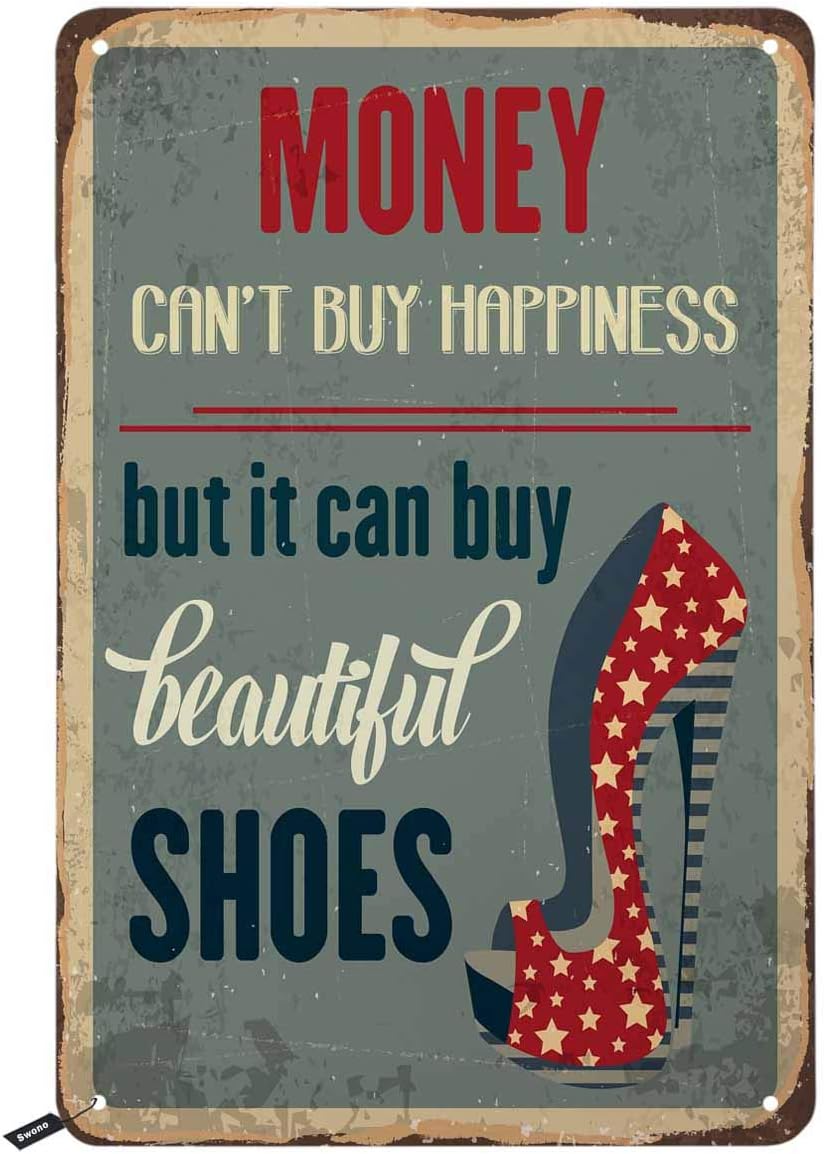 Women'S Shoes To Buy - ป้ายโลหะวินเทจ Swono Money CanY Buy Happiness