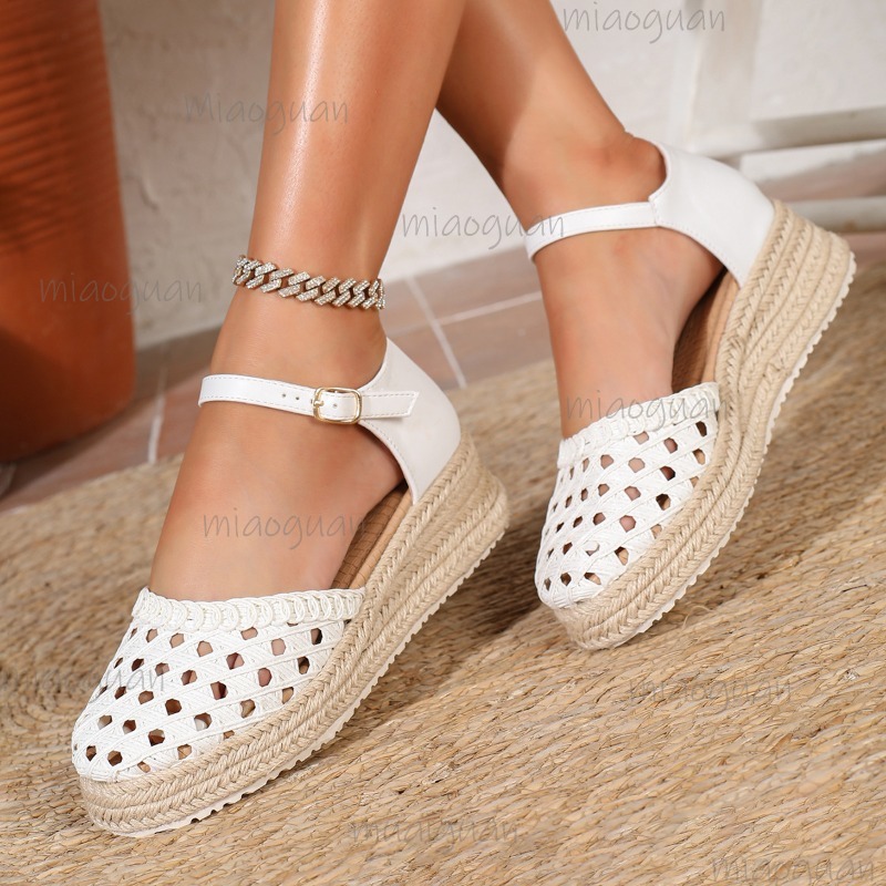 รองเท้าส้นเตารีดแบบสานสำหรับผู - Espadrille Wedge Shoes บทวิจารณ์และราคา