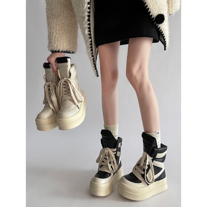 รองเท้าบูทหุ้มข้อพื้นหนา ดีไซน - Women Shoes Size Chart บทวิจารณ์และราคา