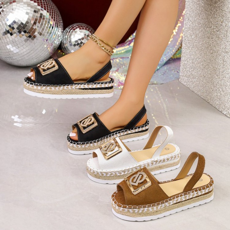 รองเท้าส้นเตารีดแบบสวมสำหรับผู - Espadrille Wedge Shoes บทวิจารณ์และราคา