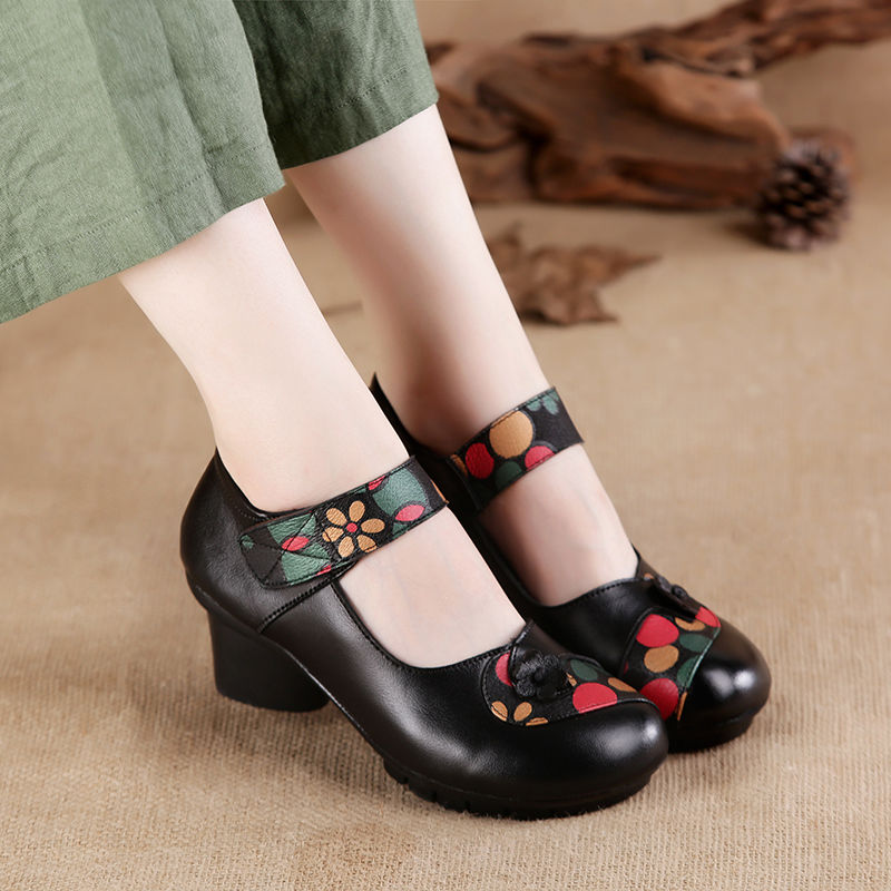 รองเท้าส้นเตารีดคุณภาพสูงหรูหร - Leopard Print Heels บทวิจารณ์และราคา