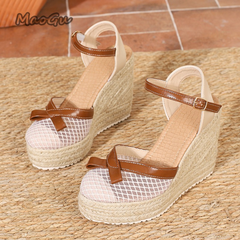 รองเท้าส้นเตารีดแบบสวม ไซส์ 42 - Espadrille Wedge Shoes บทวิจารณ์และราคา