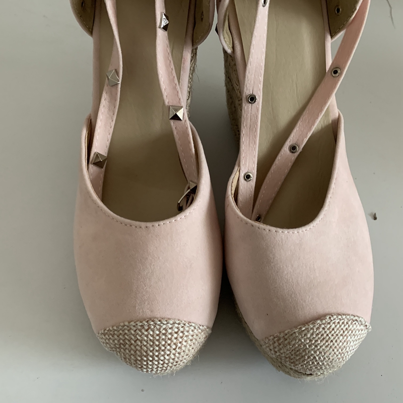 รองเท้าส้นตึกแบบสานสำหรับผู้หญ - Espadrille Wedge Shoes บทวิจารณ์และราคา