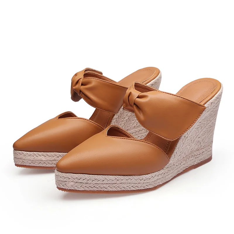 รองเท้าส้นสูงแบบสวมเปิดส้น ส้น - Espadrille Wedge Shoes บทวิจารณ์และราคา