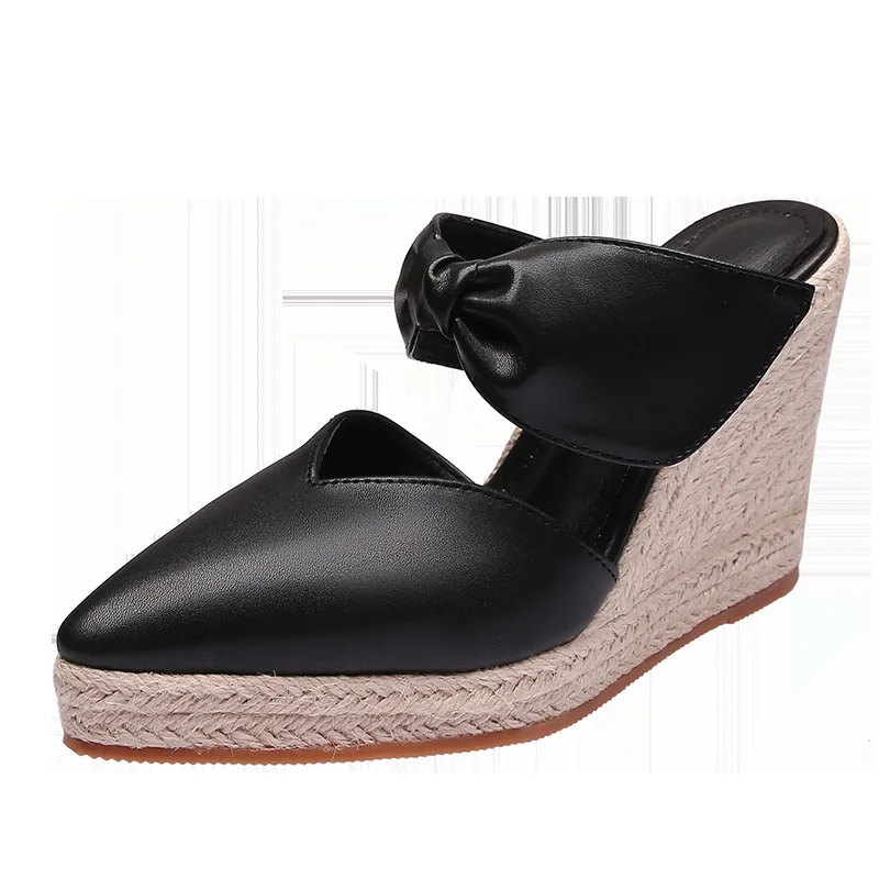 รองเท้าส้นสูงแบบสวมเปิดส้น ส้น - Espadrille Wedge Shoes บทวิจารณ์และราคา