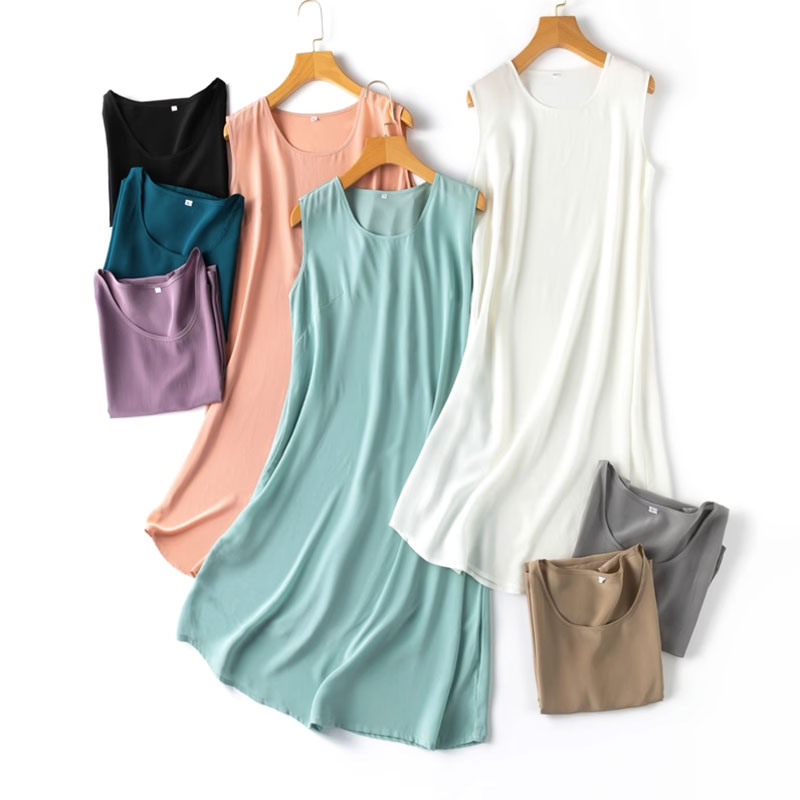 ชุดเดรสผ้าไหมสีล้วนสำหรับผู้หญ - Women Shoes Xxl บทวิจารณ์และราคา