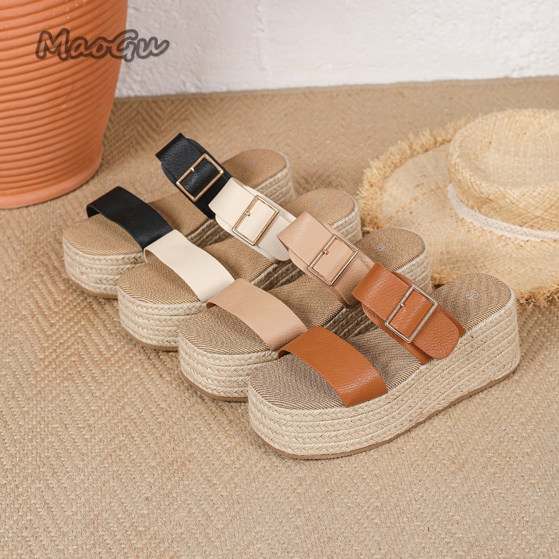 รองเท้าส้นเตารีดแบบสวมสำหรับผู - Espadrille Wedge Shoes บทวิจารณ์และราคา