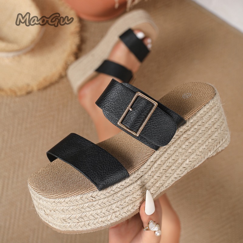 รองเท้าส้นเตารีดแบบสวมสำหรับผู - Espadrille Wedge Shoes บทวิจารณ์และราคา