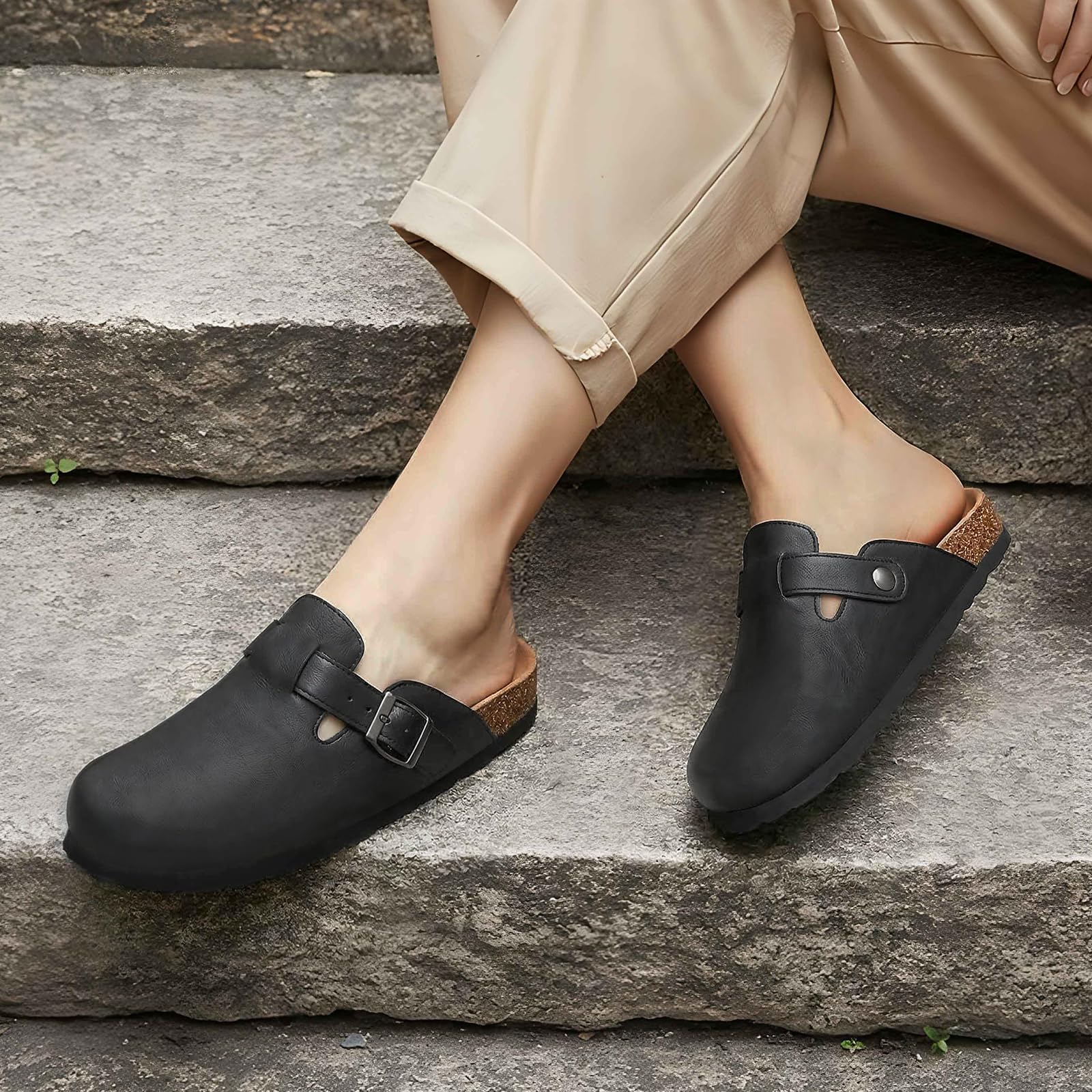 รองเท้าแตะแบบสวม Litfun พื้นคอ - Women'S Shoes Vegan บทวิจารณ์และราคา