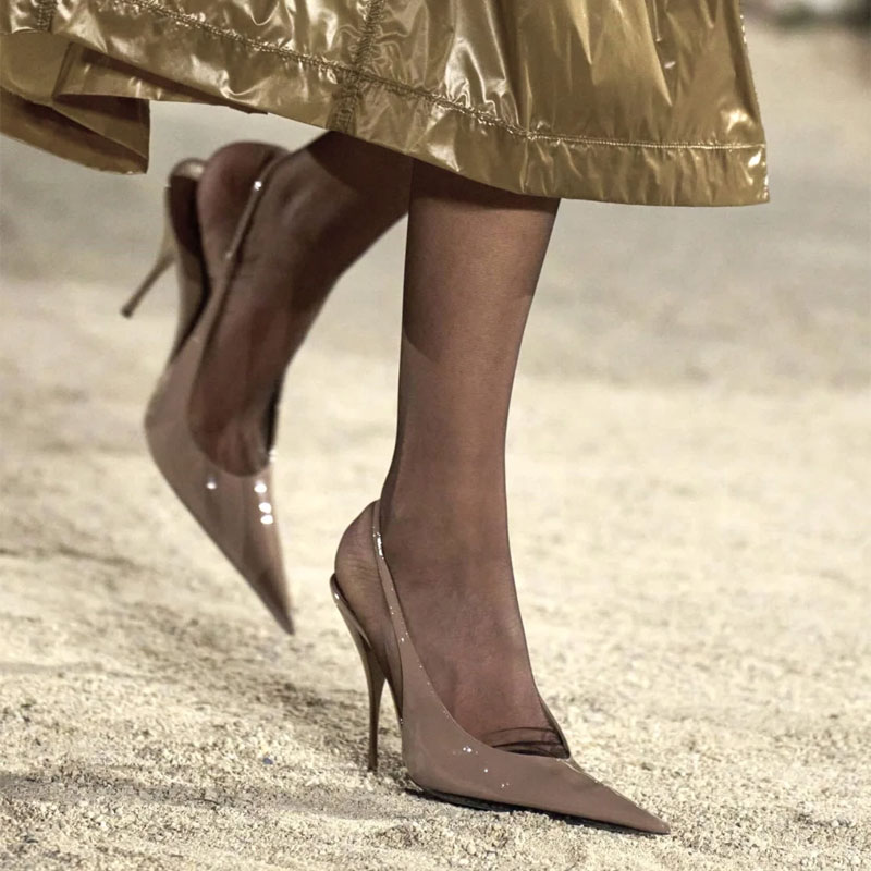 รองเท้าส้นสูงแบบเปิดส้น ปลายแห - Women Shoes Model บทวิจารณ์และราคา