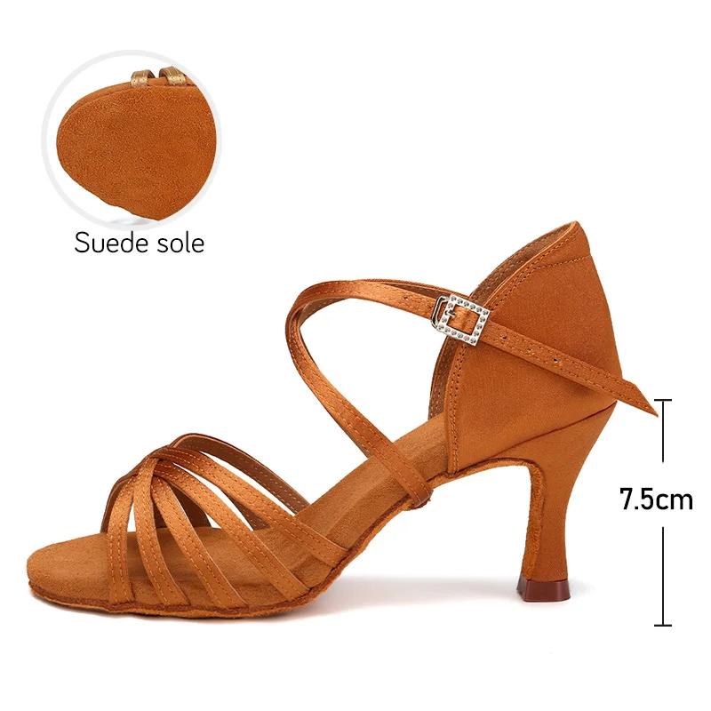 รองเท้าเต้นลาตินขายดี รองเท้าเ - Women Shoes Brown Colour บทวิจารณ์และราคา