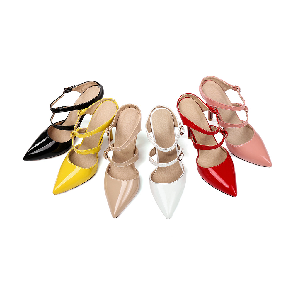 ใหม่เอี่ยมเซ็กซี่สีแดงสีเหลือง - Gladiator Sandal Women บทวิจารณ์และราคา
