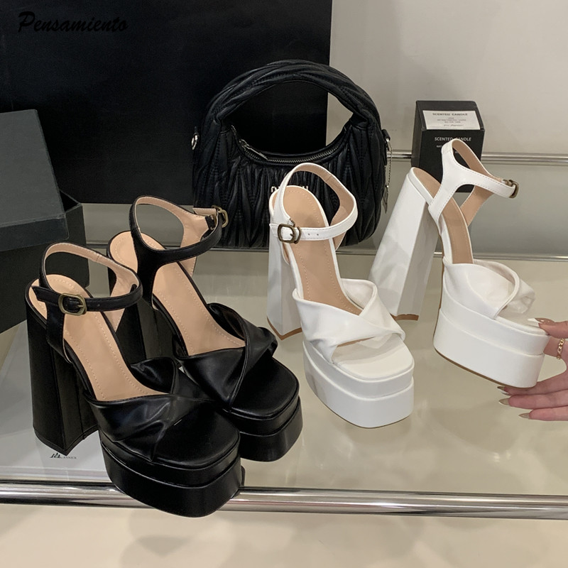 สไตล์ดาวแฟชั่นคู่แพลตฟอร์มWedg - Gladiator Sandal Women บทวิจารณ์และราคา