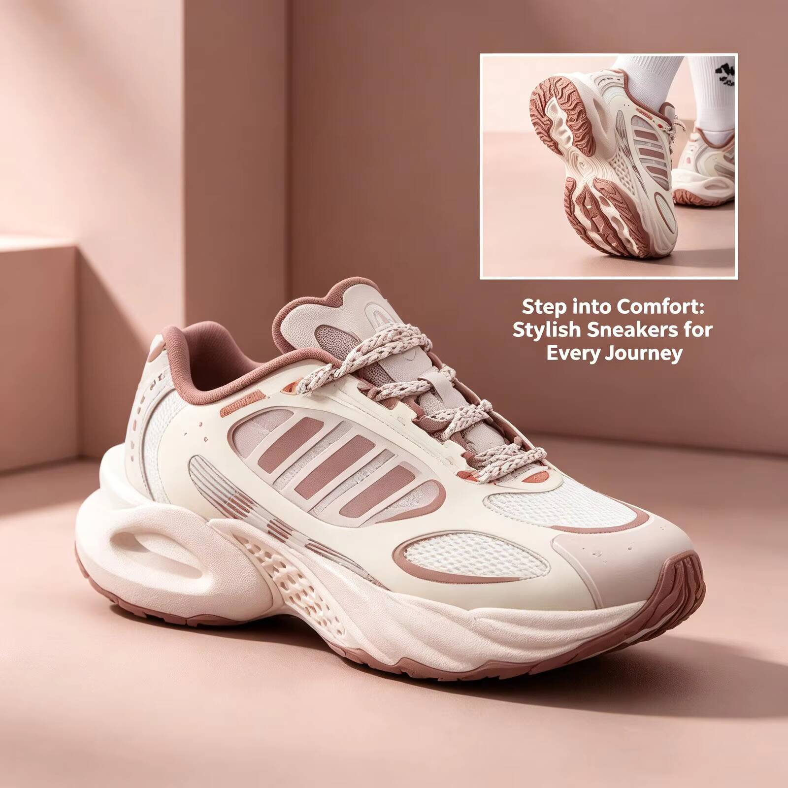 ใหม่อาดิดาสผู้หญิงสีเบจสีชมพูฮ - Women'S Shoes Pink Adidas บทวิจารณ์และราคา
